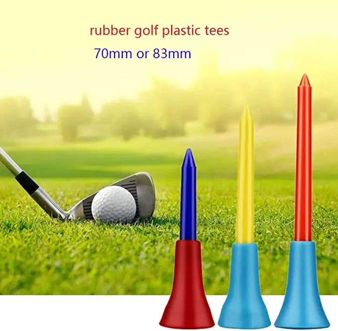 50 pieces of golf two-color golf pins, golf tees, golf course accessories (mixed colors)