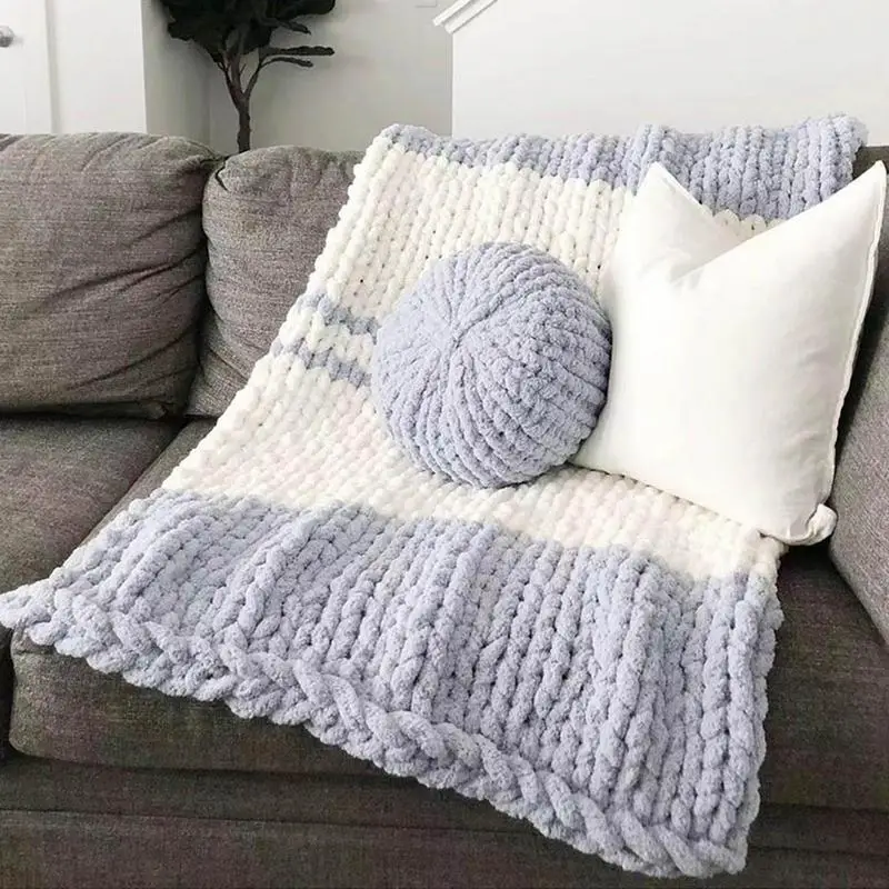 Fil Chenille Ogo pour Écharpe à Main, Fil de Coton, Bande de Glace Douce, Optique, Bricolage, Vente en Gros, 300g par Boule