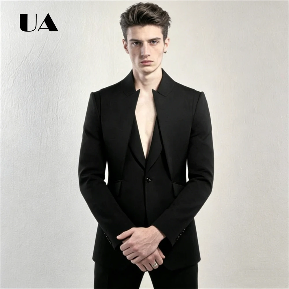 Modern Designer Slim Fitting Two Piece Suit Set Including Blazer and Pants, XXS-7XL Custom Tailoring Suit Attire Formal Prom