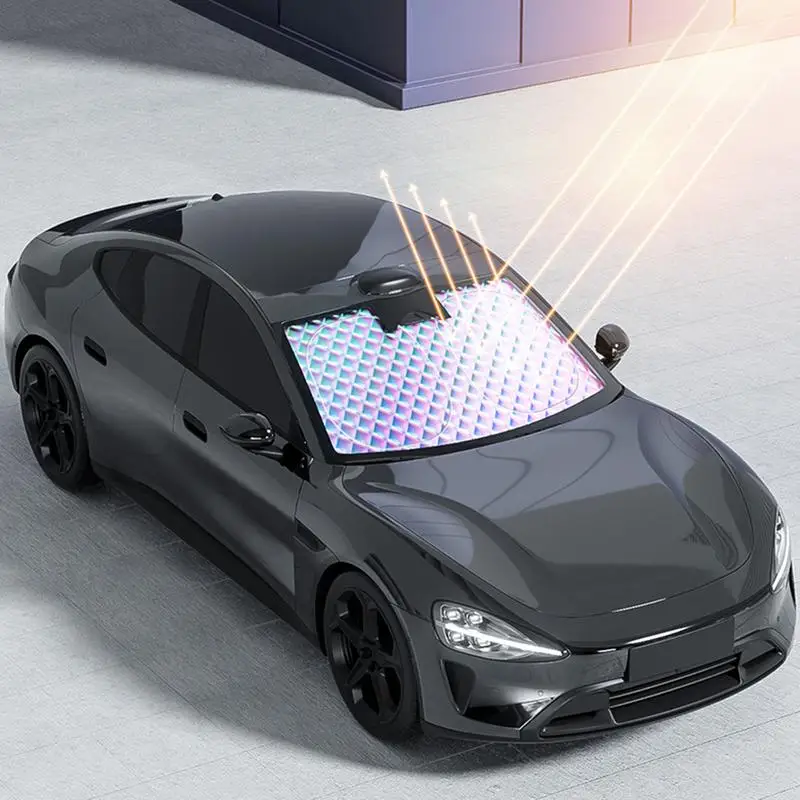 

Windshield Sunshade Portable Car Sunshade Foldable Uv Blocking Portable Interior Protection For Heat Reduction Truck Vehicle
