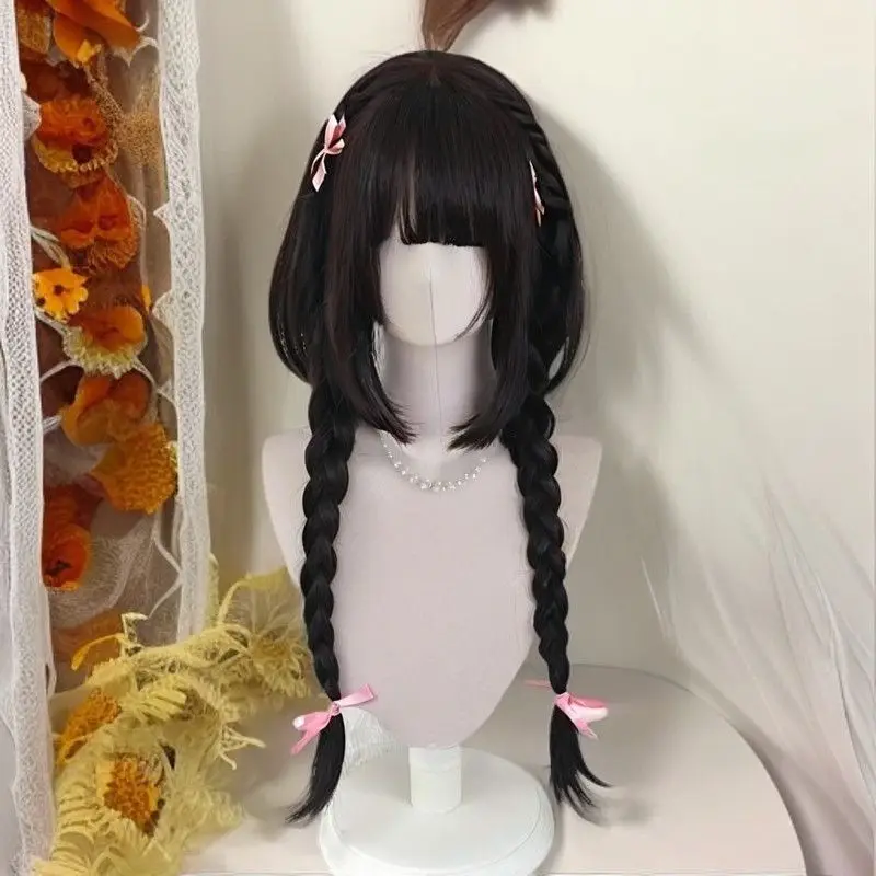 

Прямой парик Лолиты - милые волосы медузы с хвостиком, естественный ежедневный косплей, аксессуары для аниме-костюмов Kawaii