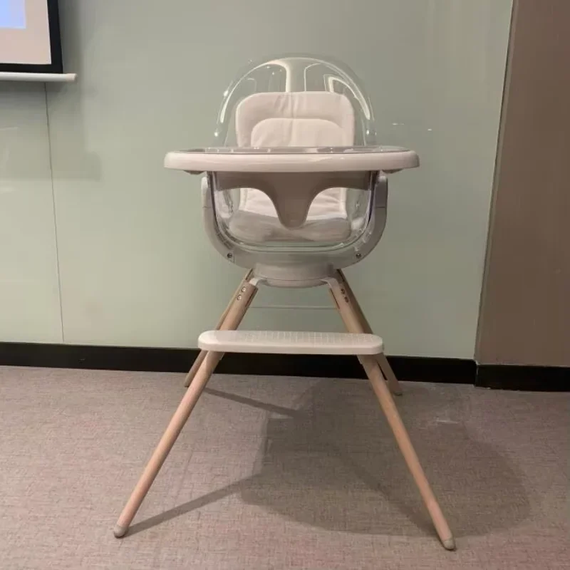 Latest wooden baby high chair and Hi-end crystal high chair with rotatable seat.baby dining chair