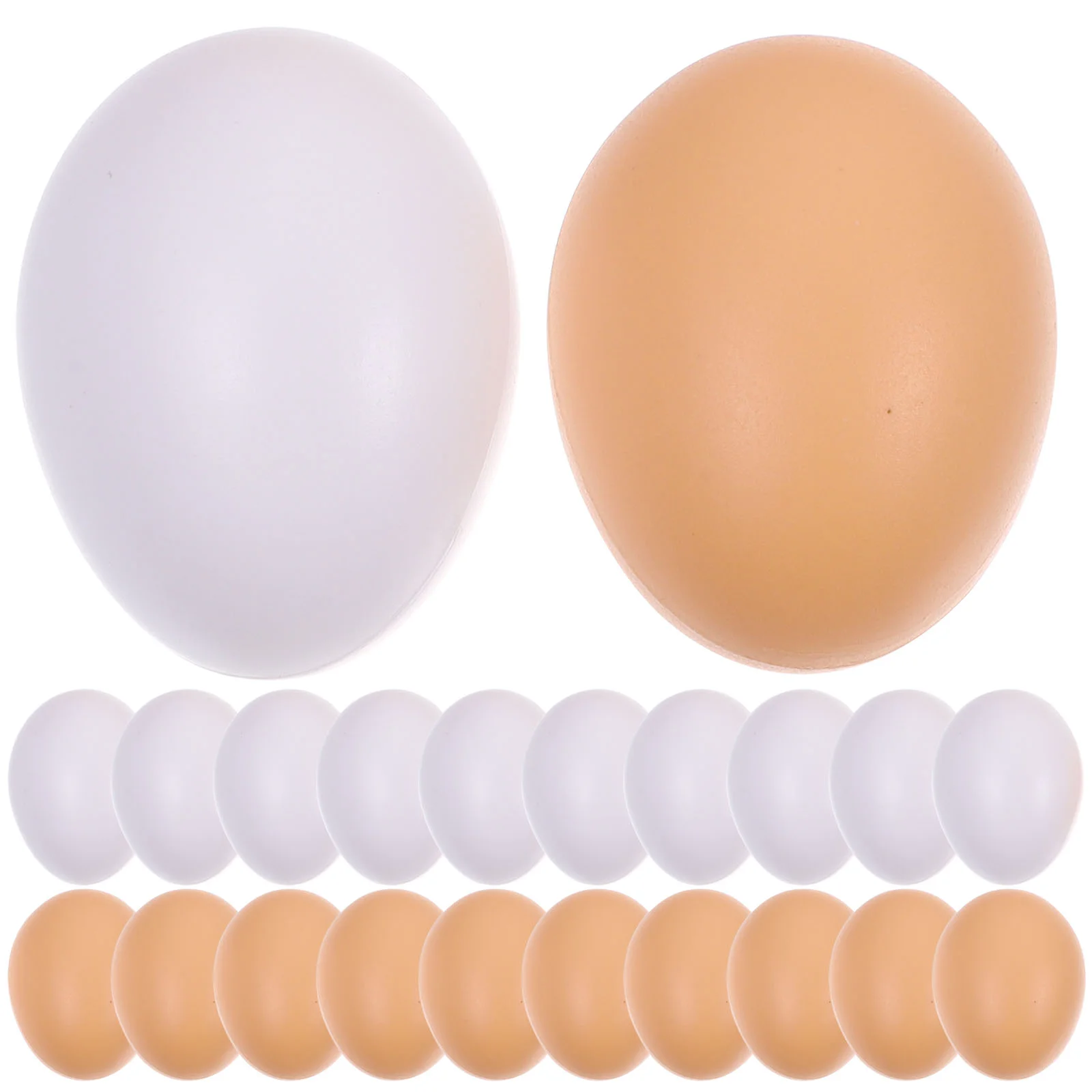 40 Pcs Easter Party Eggs Imitation Decorations Artificial Fake Chicken Plastic Crafts Child