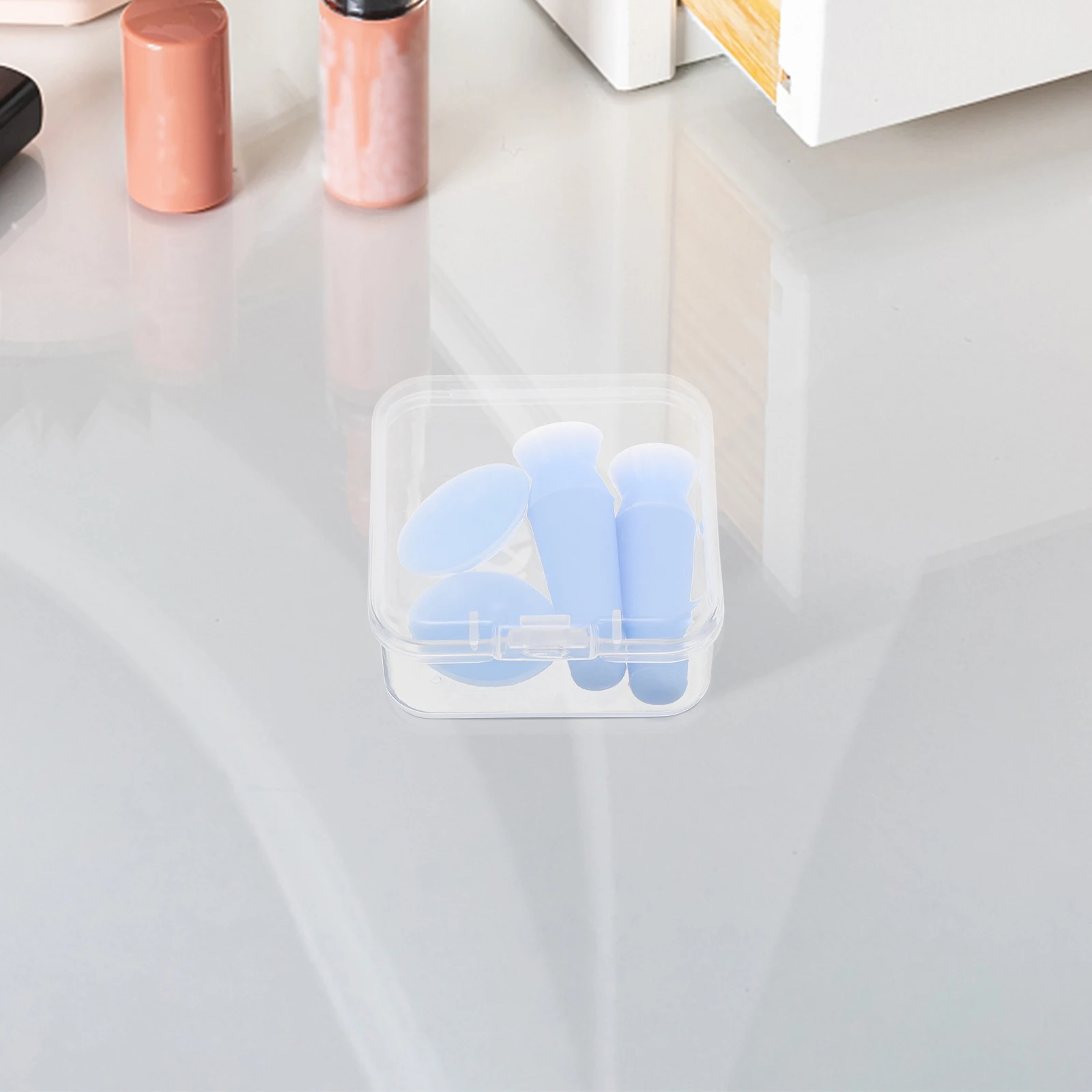 

2PCS Eyeball Protector Reusable Silicone Eye Patches Ultrathin Soft Material Post Surgery Daily Protection Eye Shield Sky Blue