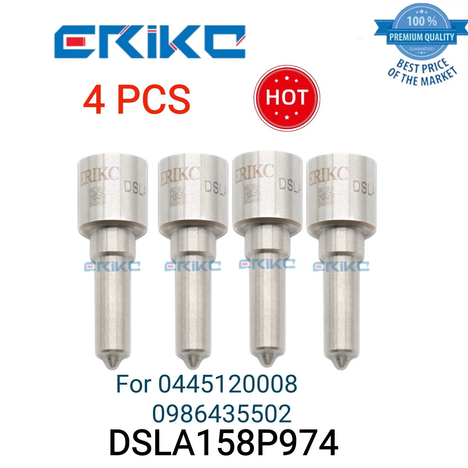 

4 PCS DSLA158P974 Jet Nozzle DSLA 158 P 974 Injector Nozzle DSLA 158P974 Sprayer Nozzle fit for 0445120008 0986435502