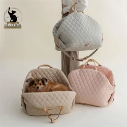 Non-slip Pet Dog Car Carriers, Seat Bags, Safe Car Box Booster, Kennel Bag for Small Dog and Cat Travel, Siege De Voiture