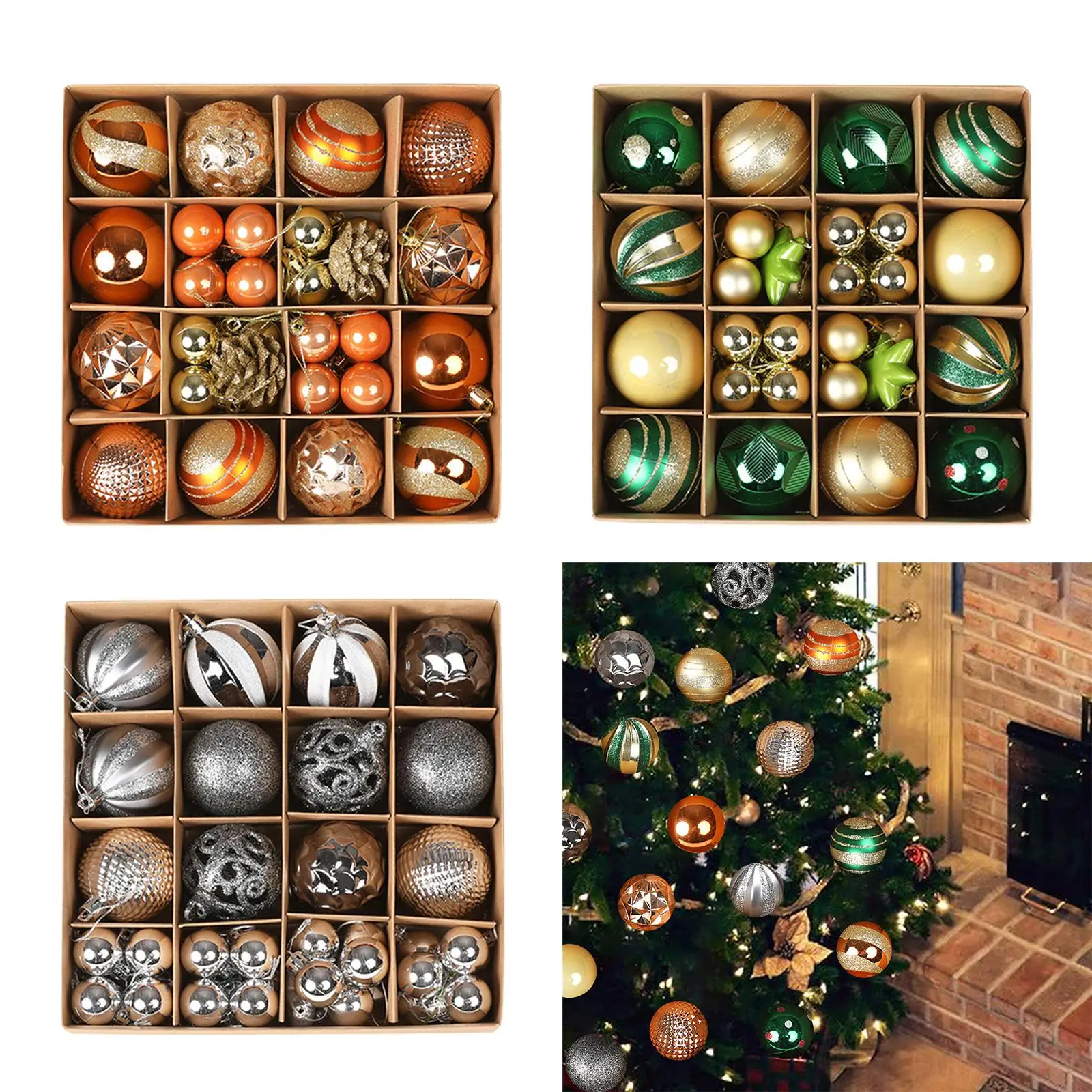 

Праздничный набор из 36 рождественских шариков для украшения елки