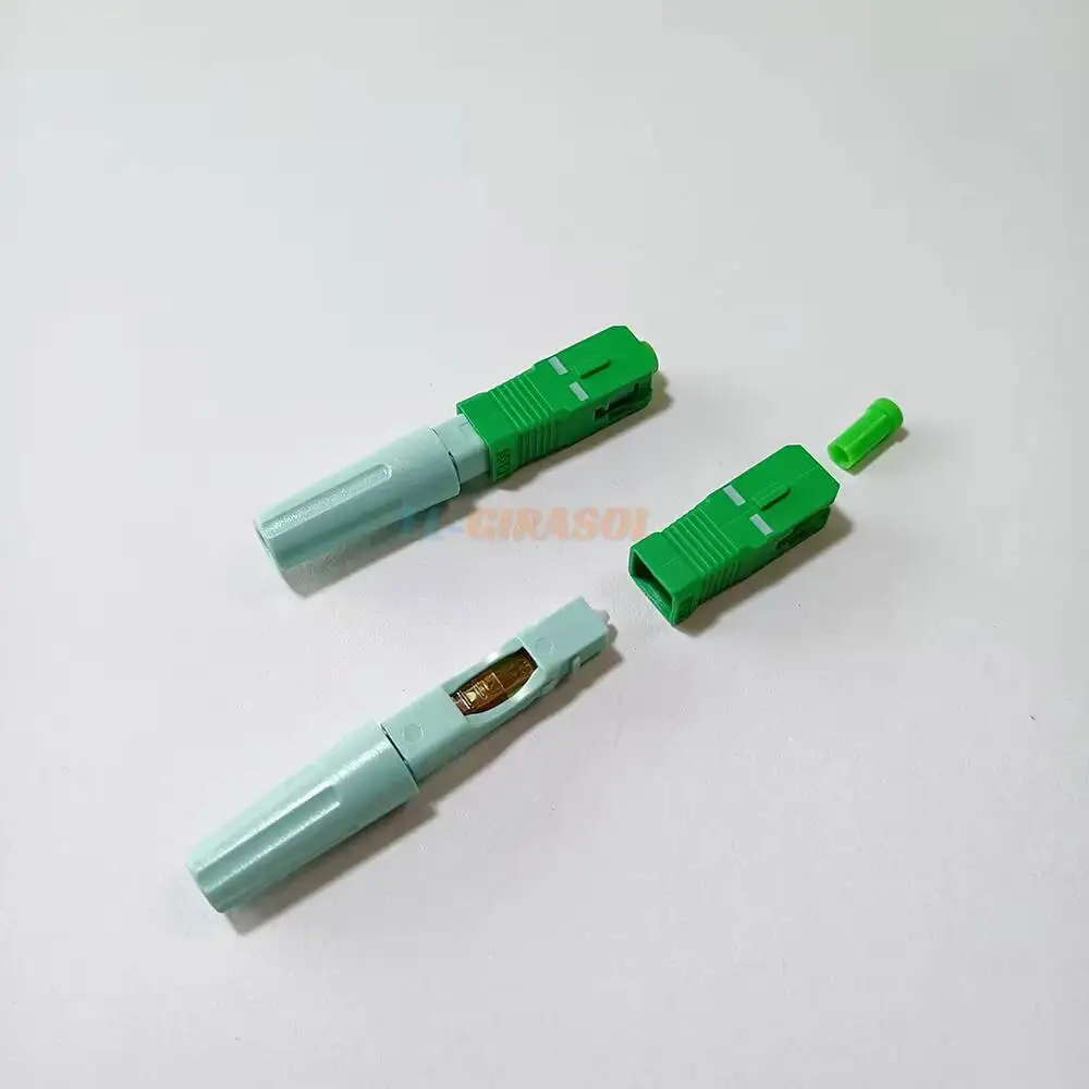 SC Single Mode FTTH Fast Cold Connector SC UPC & SC APC Quick Assembly Fiber Optic Connector