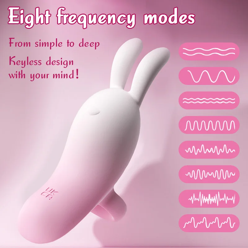 Ring Vibrator for Women 8 Modes Electric G-spot Clitoris Nipple Stimulater Innovative Touch Skin Buttons Female Sex Toys