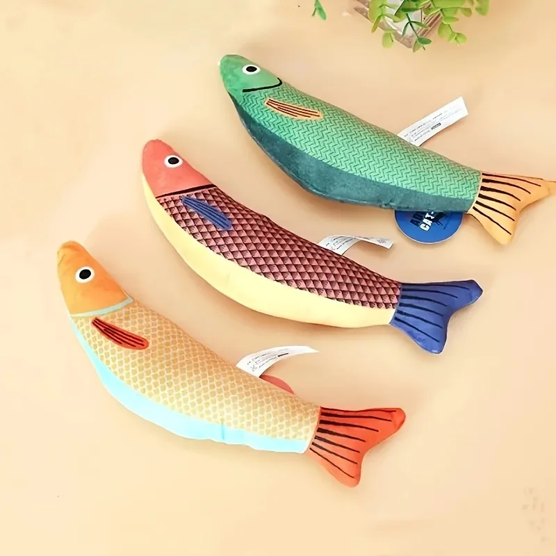 1 Piece Cats Toy Mackerel Toys for Cats Products Soft Durable Toy That Makes Crinkling Sounds Catnip Cats Accessories Baby Dolls