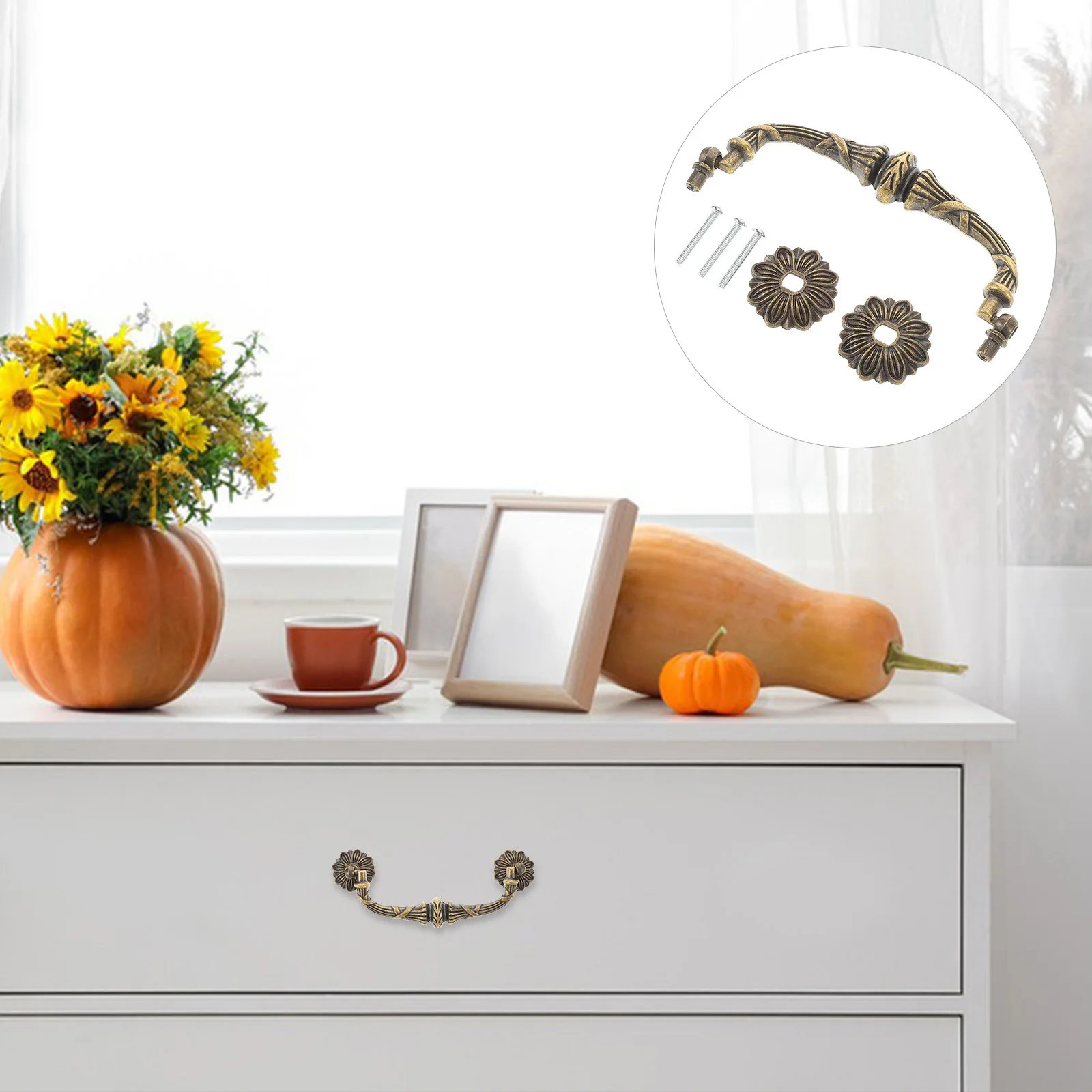 

Vintage Chinese Style Cabinet Door Handles Zinc Alloy Drawer Pulls Unique Decorative Hardware for Wardrobe Closet