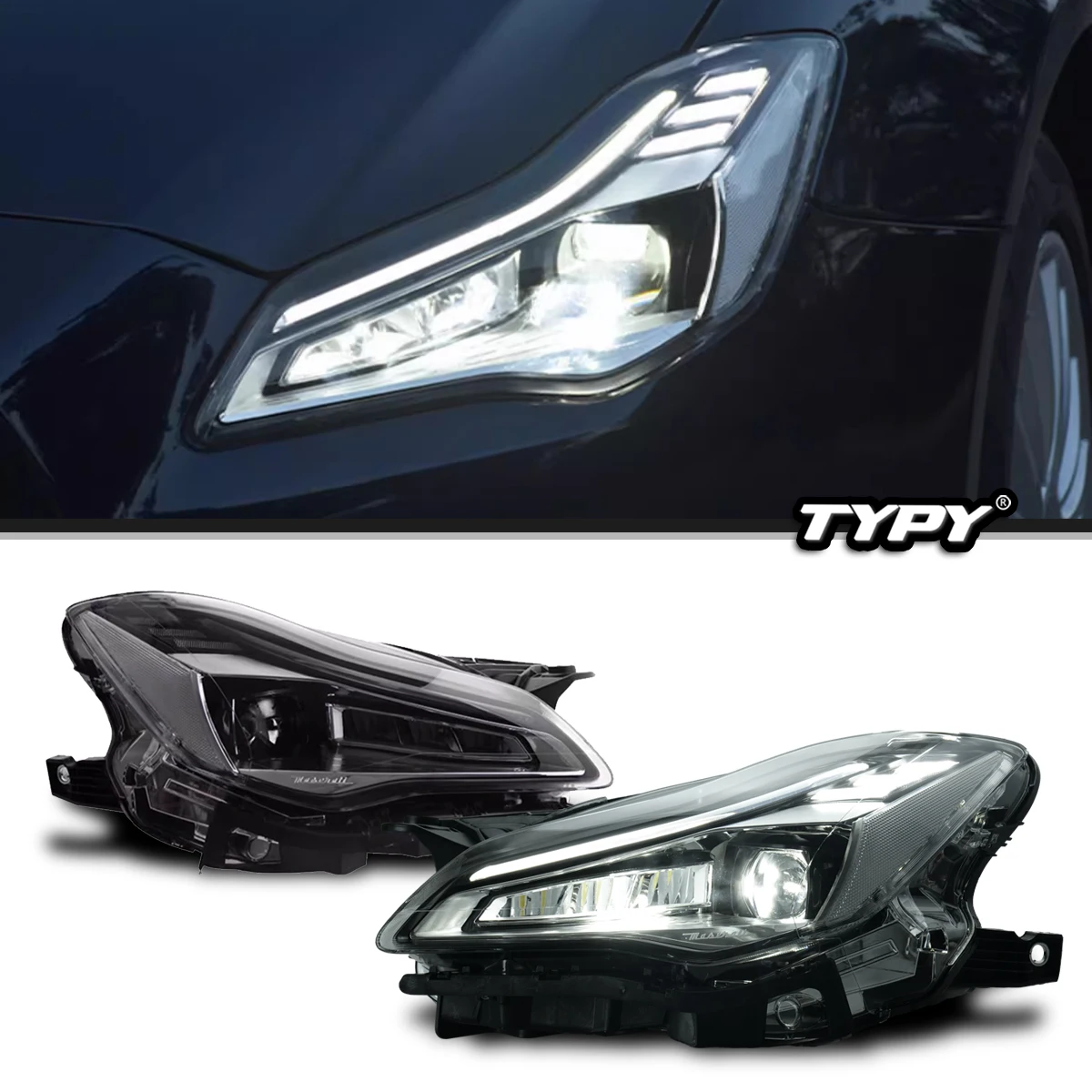 

TYPY Car Headlights For Maserati Quattroporte Headlight 2013-2017 Upgrade 2023 Style LED Front Lamps DRL Turn Signal