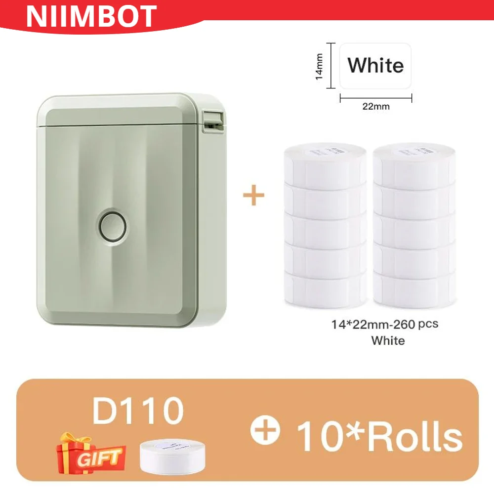 Niimbot D110 Mini Portable Thermal Printer D11 D101 H1 Smart Pocket Sticker Maker Self-adhesive Bluetooth Label Printer For Home