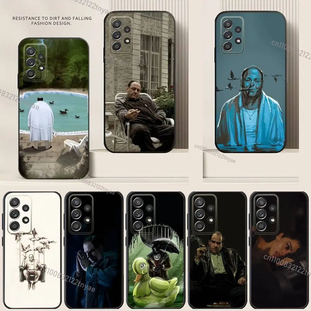 

The S-Sopranos TV Tony Soprano Phone Case For Samsung S24,21,22,23,30,Ultra,20,Plus,Note,10,9,Black soft silicone case