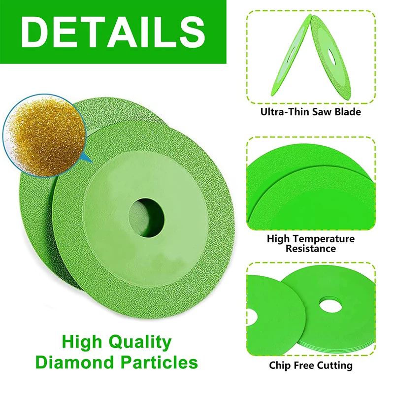 1pc Glass Cutting Disc 100mm Ultra-thin Saw Blade Jade Crystal Wine Bottles Grinding Chamfering Cutting Blade Glass Cutting Disk