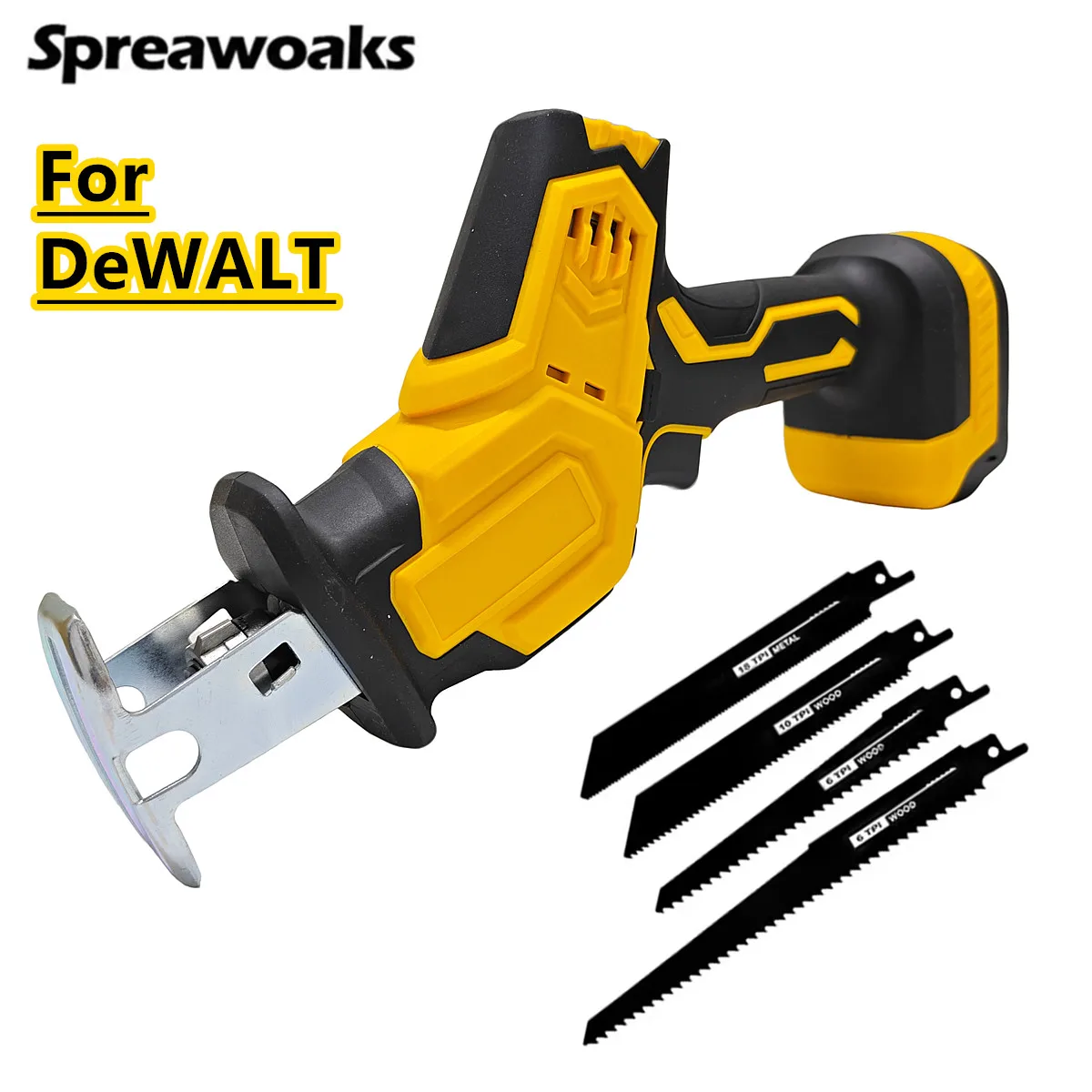 

Беспроводная сабельная пила, электрическая сабельная пила с лезвиями из 4 предметов, электроинструменты для резки металла, дерева, пластика для аккумулятора DEWALT 20 В 18 В