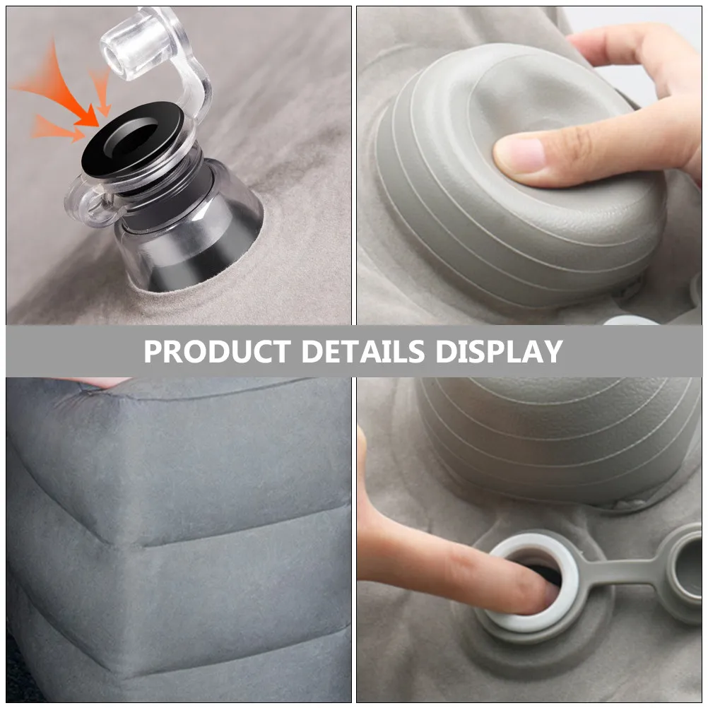Inflatable Foot Rest Pillow Travel Adjustable Height Airplane Under Desk Footrest Comfortable Leg Support Elevate Improve