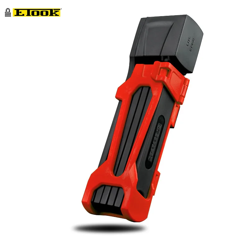 ETOOK inklapbaar fietsslot, elektrische scooter slot, roestvrije messing cilinder, anti-diefstal fietsslot met gepatenteerde beugel voor e-bikes.