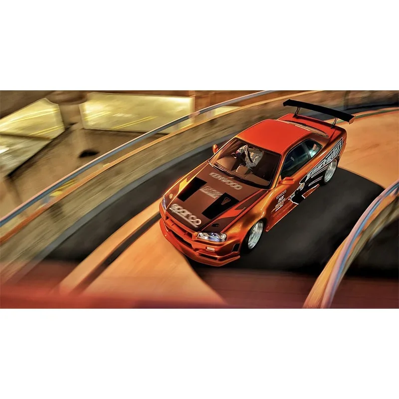 In Stock SW 1:64 NFS 7 Underground R34 Diecast Diorama Car Model Collection Miniature Carros Toys Street Weapon