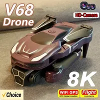 V68 Drone Professional 8K Triple HD Camera Foldable Professional Obstacle Avoidance Aerial Photography Remote Control Quadcopter