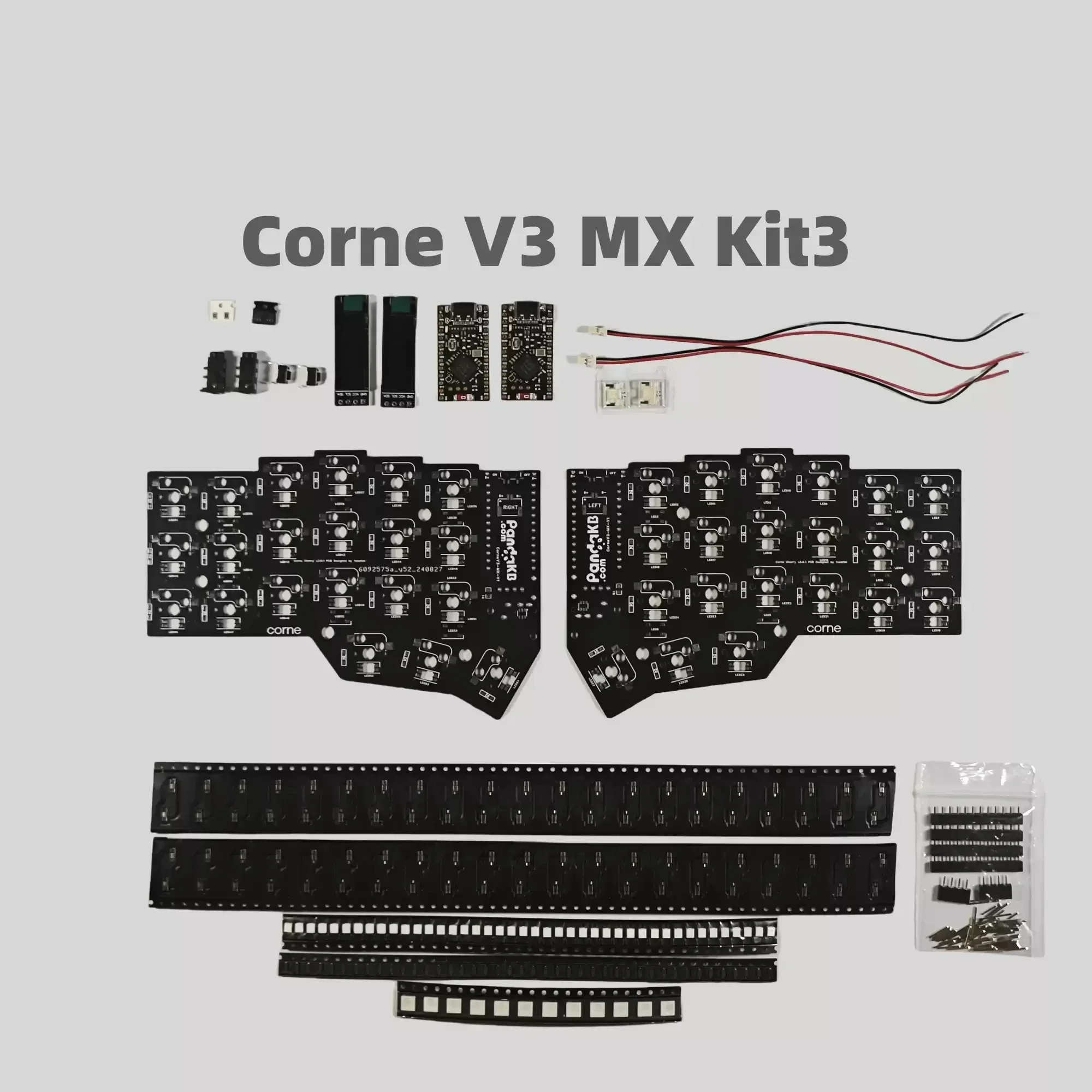 Corne V3 Mx Choc Crkbd clavier fendu carte de positionnement Pcb Corne Cherry V3.0.1 clavier Pc accessoires personnalisés pour Kit divisé Via