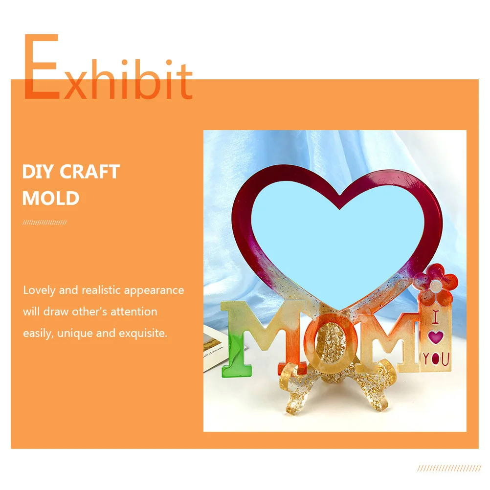 

1Set Silicone Photo Frame Mold Mother's Day Decoration DIY Craft Mold Resin Epoxy Handmade Frame Mother's Day Decoration Craft