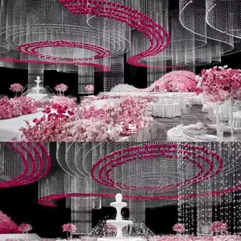 

Свадебная занавеска из хрустальных бусин в стиле бохо, сверкающий фон, украшение на потолке дверной арки, роскошная мерцающая подвесная цепочка из бусин