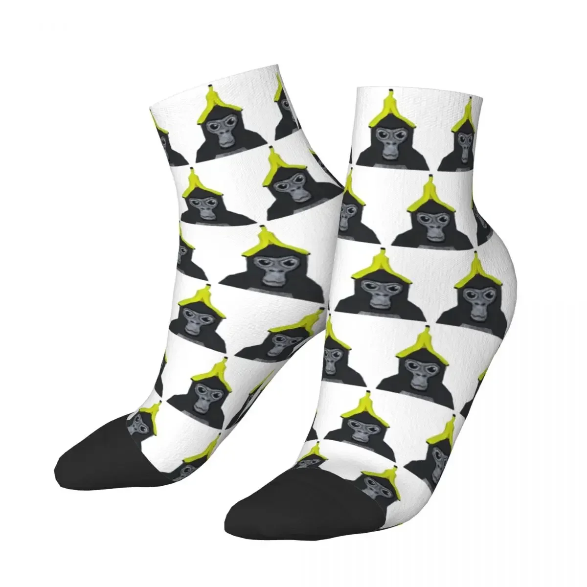 Gorilla Tag Monkey With Banana Socks Harajuku Super Soft Stockings All Season Socks Accessories for Unisex Gifts