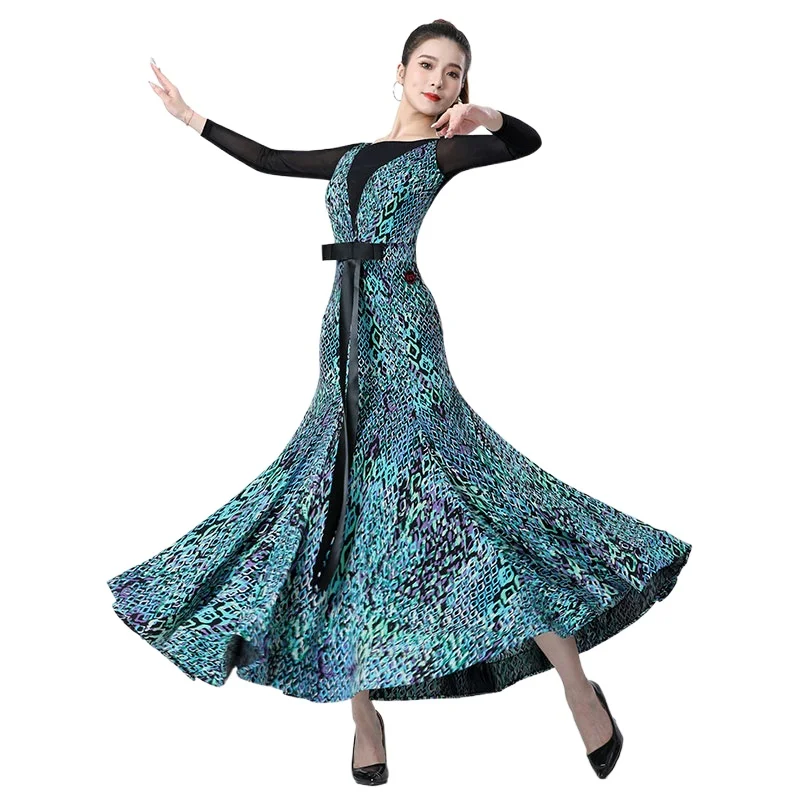 

2023 New Ballroom Dance Competition Dress Dance Ballroom Waltz Dresses Standard Dance Dress Women Ballroom Dress ZY116A