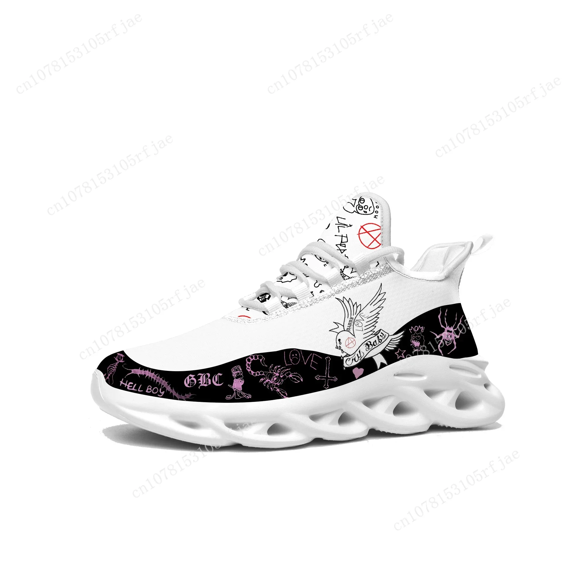 

Lil Peep Rapper Flats Sneakers Mens Womens Hot Hip Hop Pop Sports Running Shoe Sneaker Lace Up Mesh Footwear Tailor-made Shoe