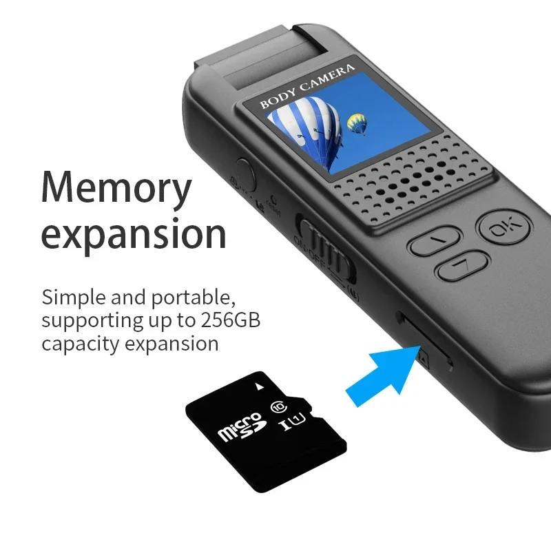 Mini Body Camera Full HD 1080P Body Mounted Camera Small Portable Night Vision Police Body Cam Support TF Card Mini 2025 Gift