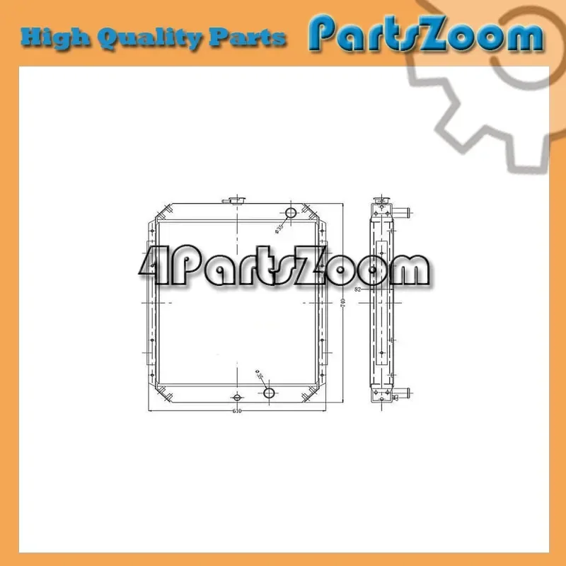 Water Tank Radiator 11N1-40030 for Hyundai Excavator R80-7