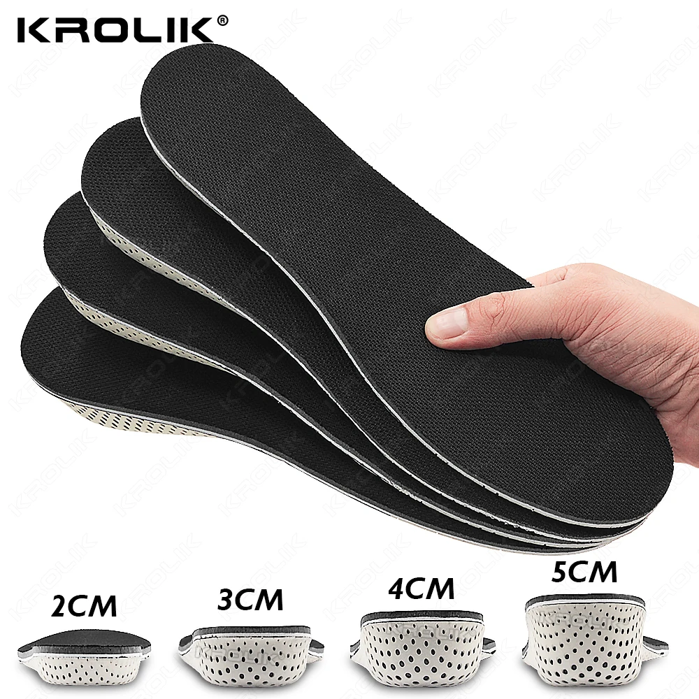 1 Pair Women Men Height Increase Insole Eva Breathable Hard Heel Lifting Inserts Shoe Lifts 2/3/4/5cm Taller Cushion