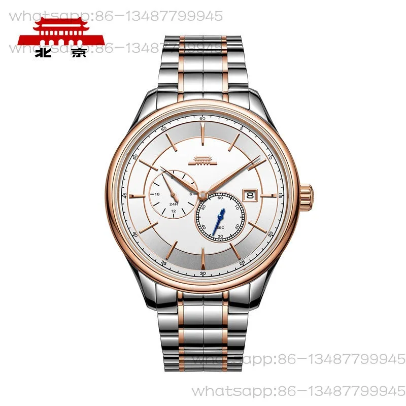 WW-Beijing Watch Automatic Mechanical Watch Men's Classic Waterproof Calendar Penetrating Business Men's Watch