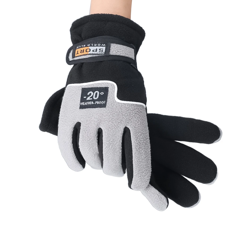 Gants polaire chauds coupe-vent pour hommes,-20 ℃, hiver, cyclisme thermique, neige épaisse, mitaines de sport