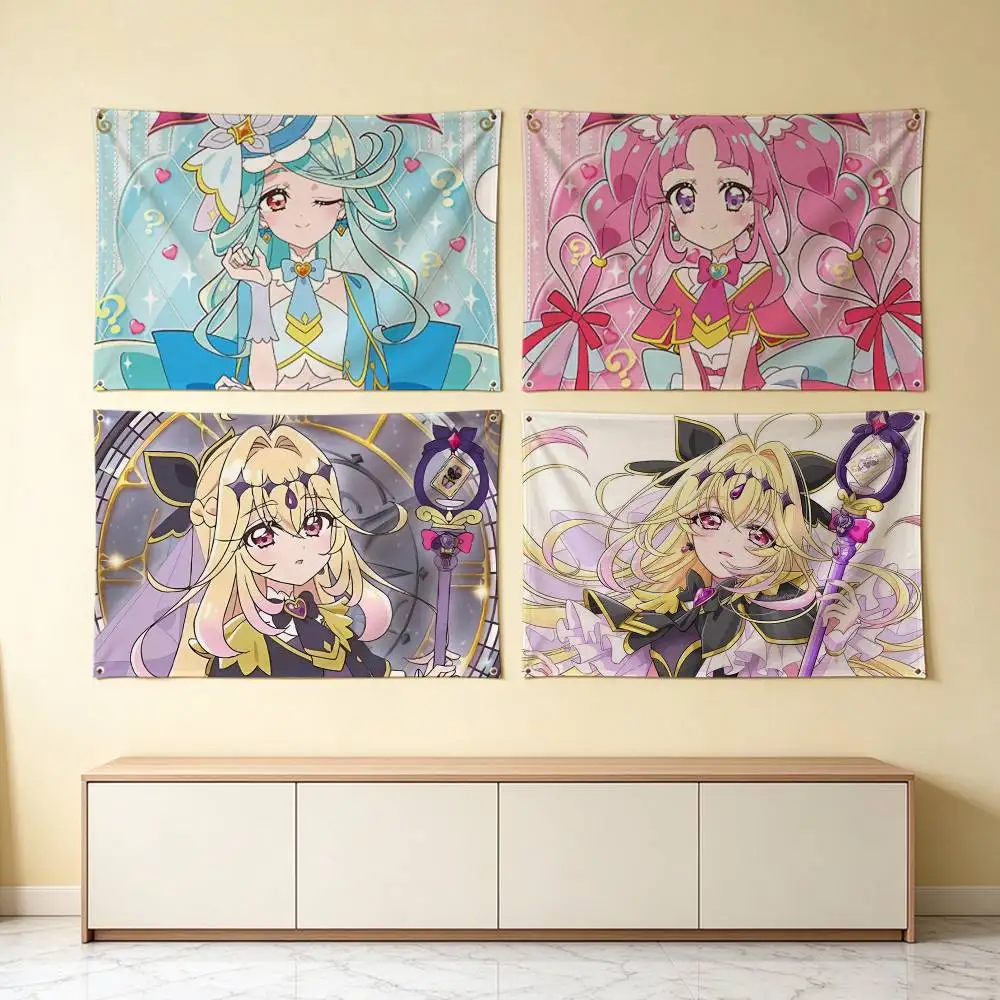 Meitantei Precure Cure Eclair  Flags Wall Hanging Tapestry Outdoor Garage Room Decorative flag Background Blanket