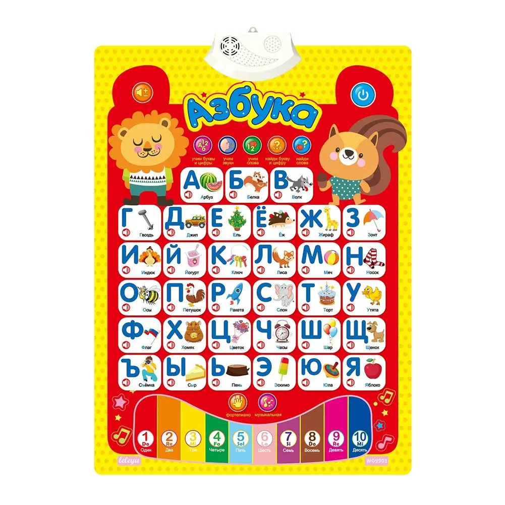 مخطط حائط للحروف الأبجدية التفاعلية الإلكترونية الروسية يتحدث ABC 123s ملصق تعلم الموسيقى مخطط الحروف الأبجدية التعليمية لمرحلة ما قبل المدرسة