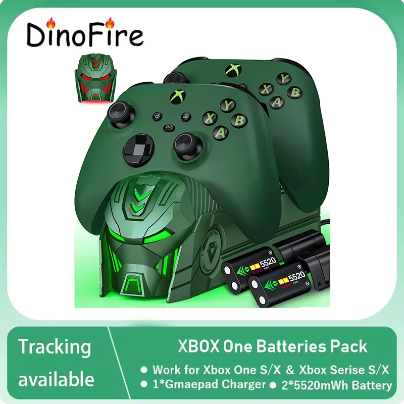 

RGB XBOX Controller Charger For XBOX Serise S/X / XBOX ONE S/X With 2*5520 mWh Rechargable Battery ＆ 4 Cover