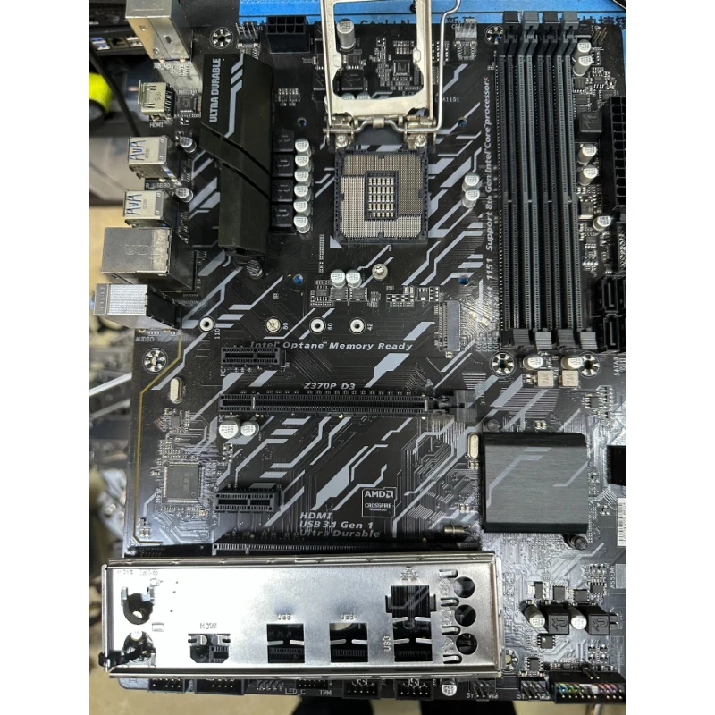used for GIGABYTE Z370P D3 Used Board Complete Interface With I/O Shield Support 8/9th Gen Intel CPU DDR4
