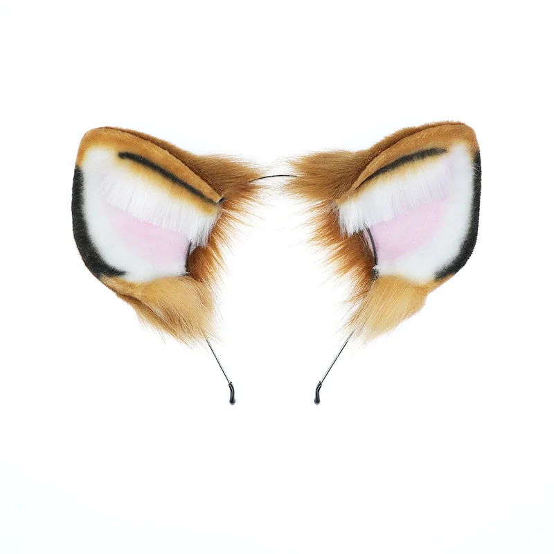 آذان النمر تأثيري محاكاة انحناء أفخم آذان النمر عقال حفلة عيد ميلاد هالوين اكسسوارات غطاء الرأس آذان النمر