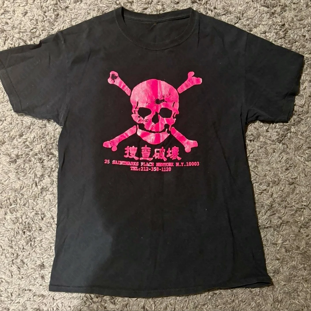 Aesthetic Gothic Punk Y2K Crop Tops Letter Print Cute Grunge Tee Vintage Clothes Fairycore Baby Tee Women's Streetwear Emo Girls