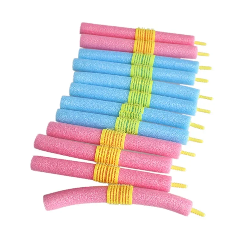 12pcs Lot Curler Makers Soft Foam Anion Bendy Twist Curls DIY Styling Hair Rollers Cling Tool for Women Accessories