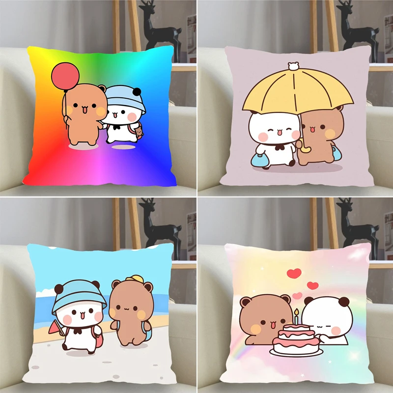 Cute Cartoon Bubu Dudu Print Pillow Case Panda Bear Living Room Pillow Covers Home Decoration Sofa/Bed Cushion Cover 45x45cm