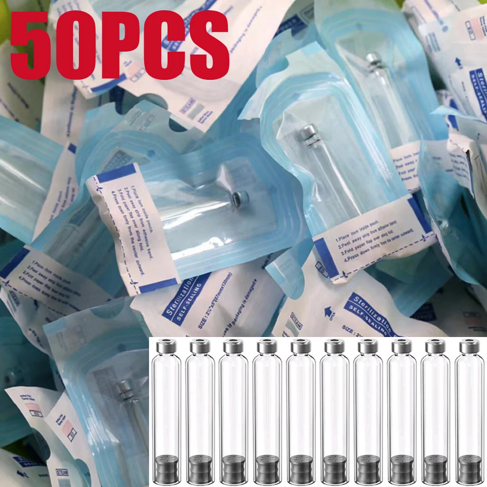 50pcs 3ml Insulin Cartridges Cassette Bottle for Lilly Insulin Injection Pen Individual Packaging Medical Aesthetics