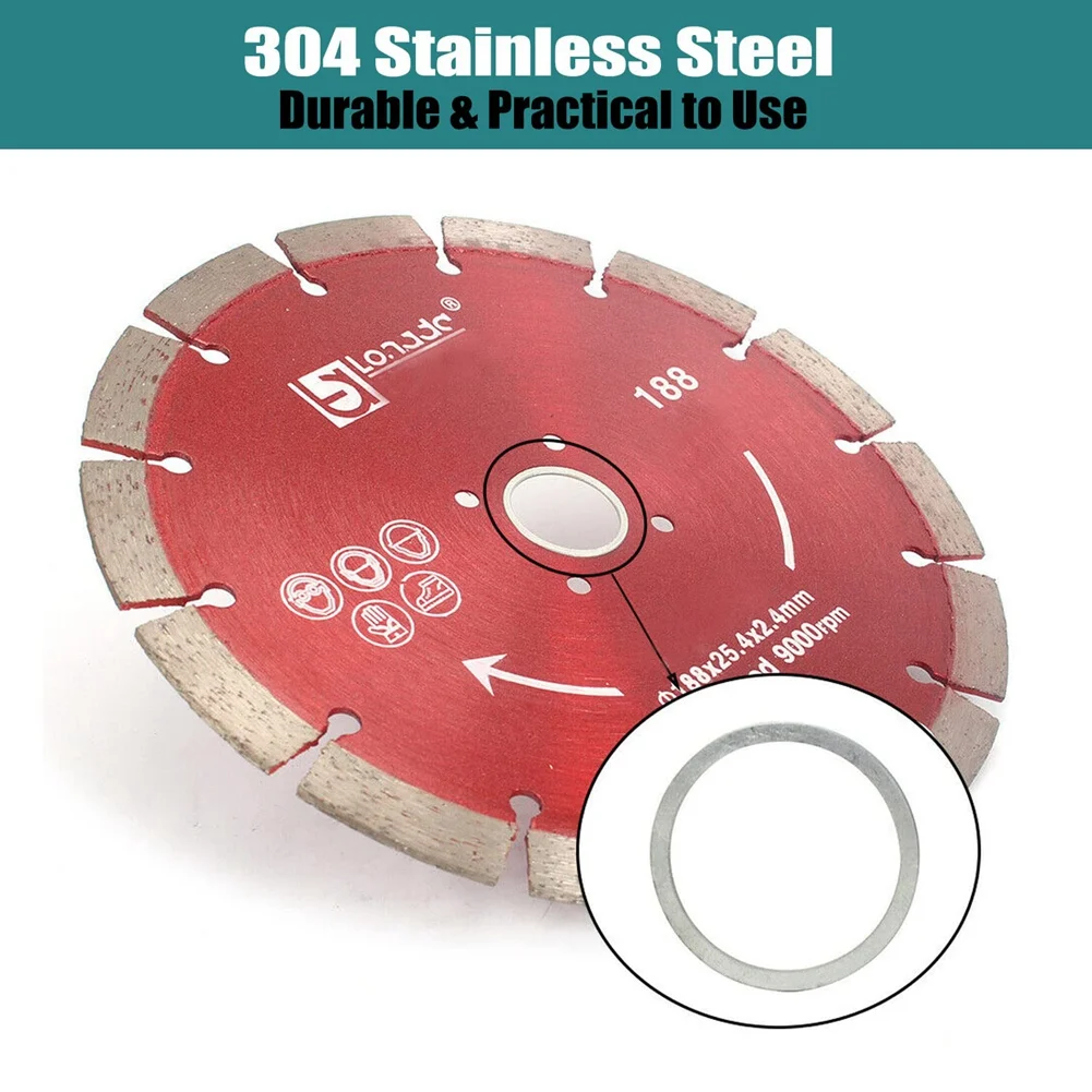 ABHU 30 قطعة ملحقات جلبة شفرة المنشار حلقة محول شفرة المنشار ، 30To16mm ، 25.4To20mm ، 25.4To16mm ، 22To16mm ، 20To16mm ، 16To12.7Mm