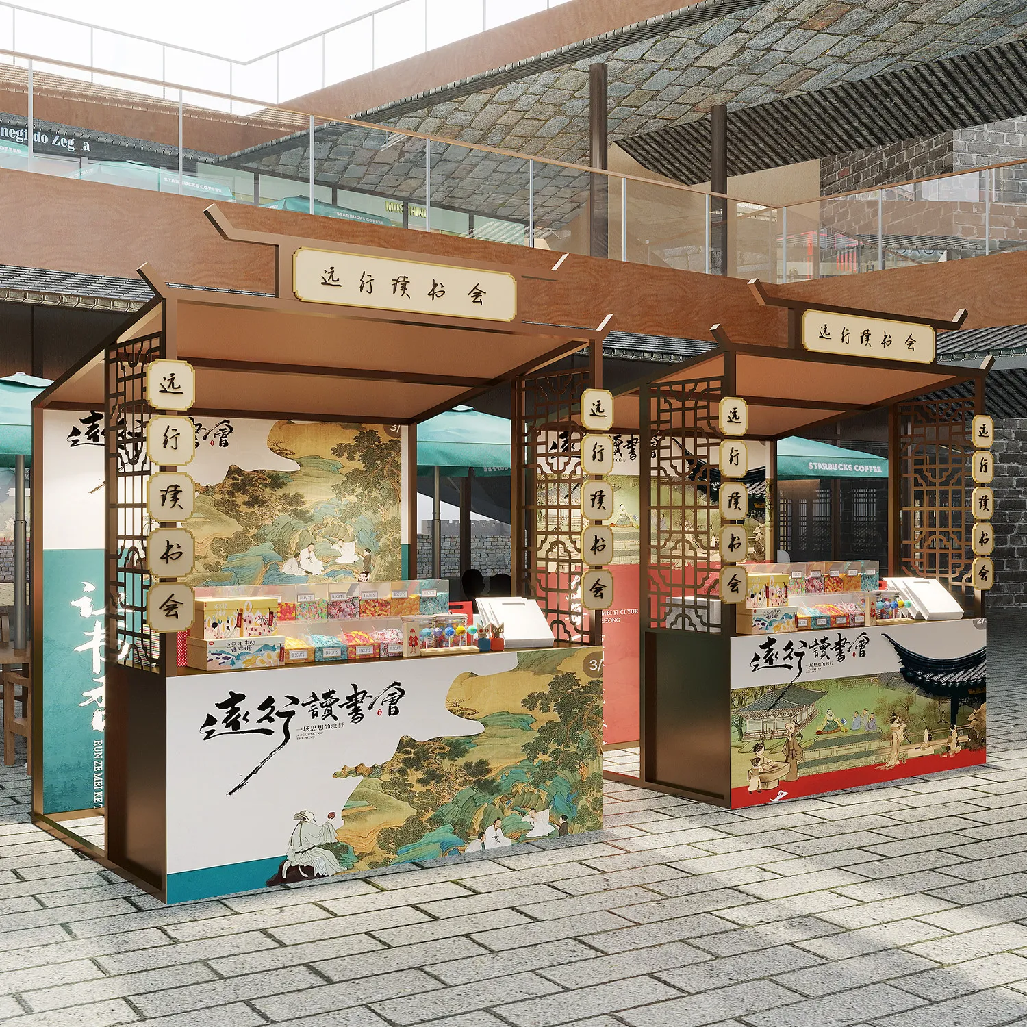 Night market outdoor stall mobile stall rack Tieyi commercial street activity scaffolding large square stall rack