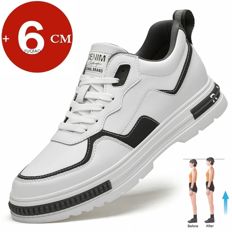 

New Lift 6cm/flat Casual Shoes Invisible Inner Height Increase Sneakers Men Shoes Sports Leisure Shoes Breathable Elevator Shoes