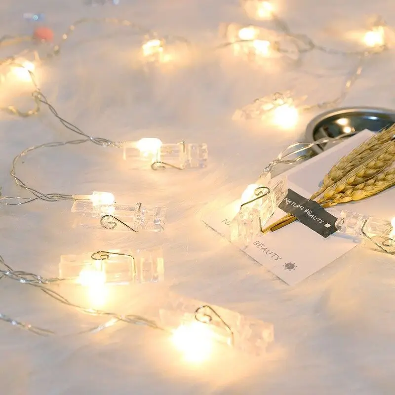 10LEDs 20LEDs Photo Clip String Lights Fairy Lights To Hang Pictures for Christmas Valentine Party Decoration