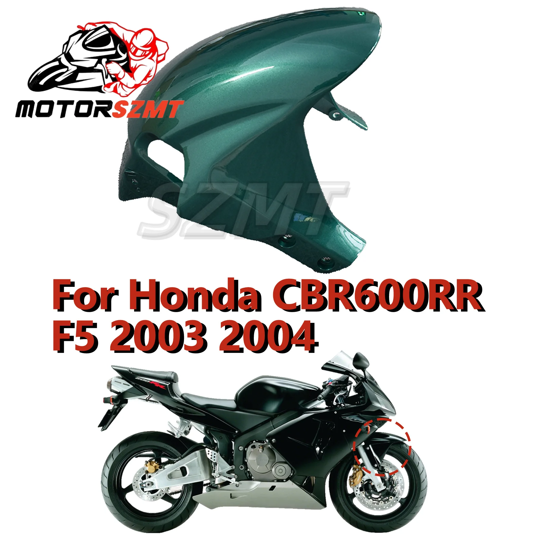 

Front Mudguard with Front Fender Protector ABS Set for Honda CBR600R F5 2003-2004