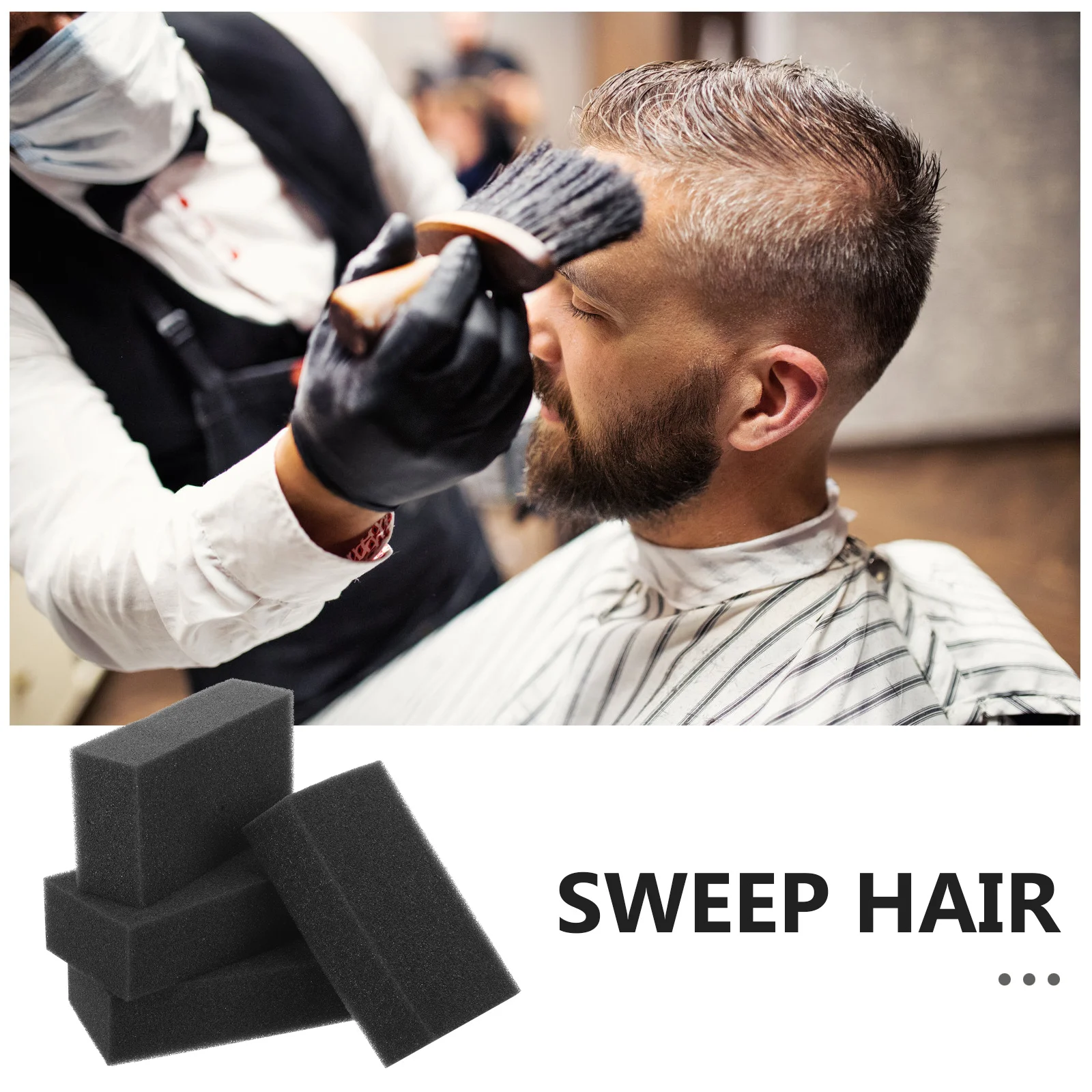 

5 шт., губка, легкий инструмент для чистки волос для парикмахерского салона, бритья, стрижка, тряпка для шеи, портативная мягкая губчатая щетка